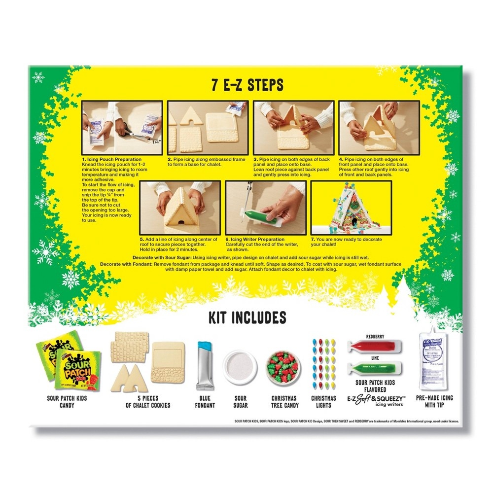 slide 2 of 2, Create a Treat Sour Patch Kids Holiday Xtreme Ski Chalet Cookie Kit, 35.33 oz