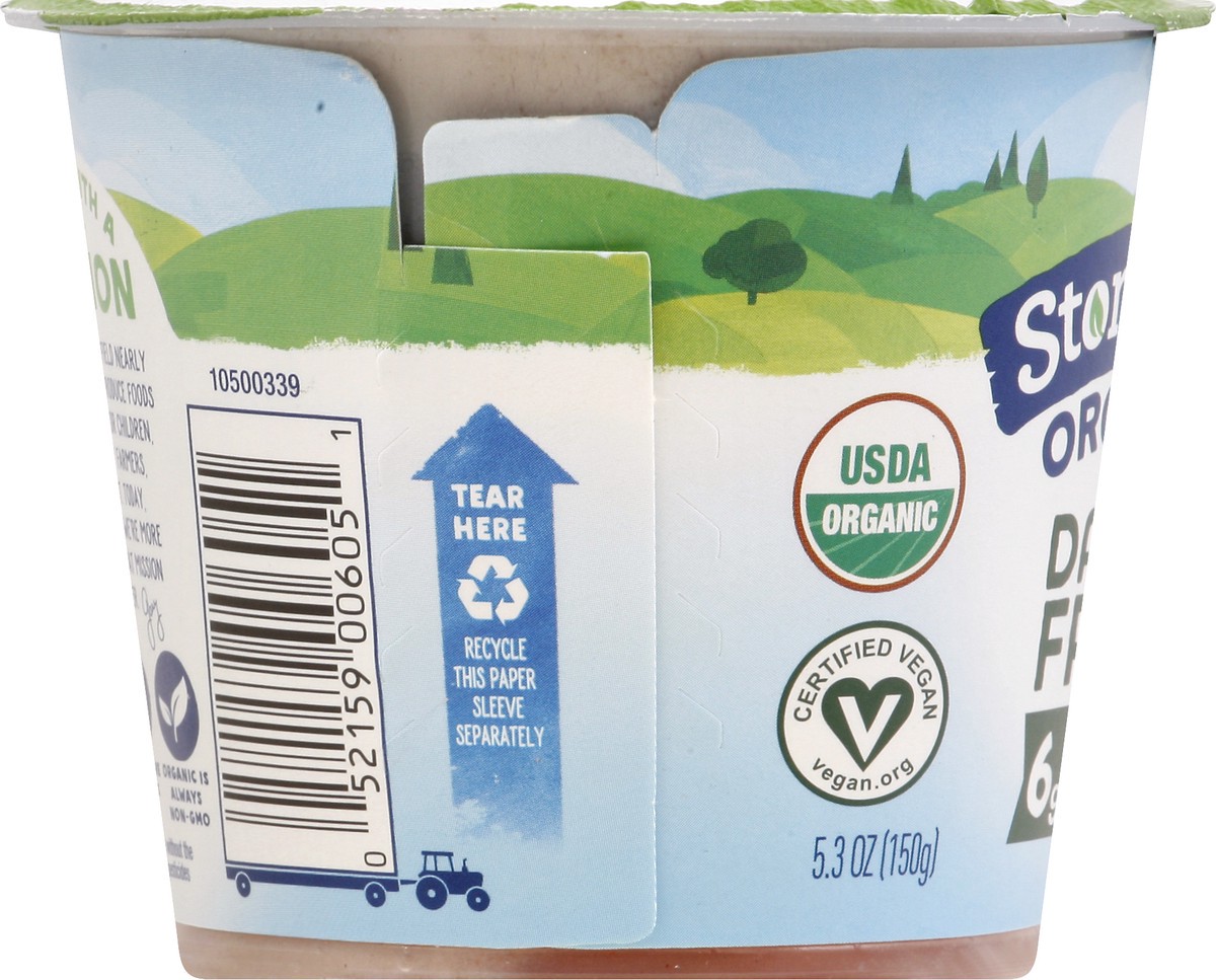 slide 7 of 10, Stonyfield Raspberry Bottom Soy Yogurt, 6 oz