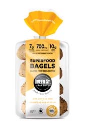 Queen St. Bakery Superfood Chia and Flax Seed Bagels with Benefits 4 ea
