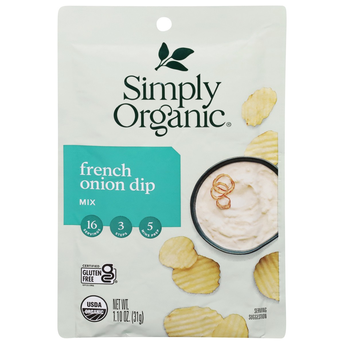 slide 1 of 9, Simply Organic Dip Mix French Onion Org, 1.1 oz pk