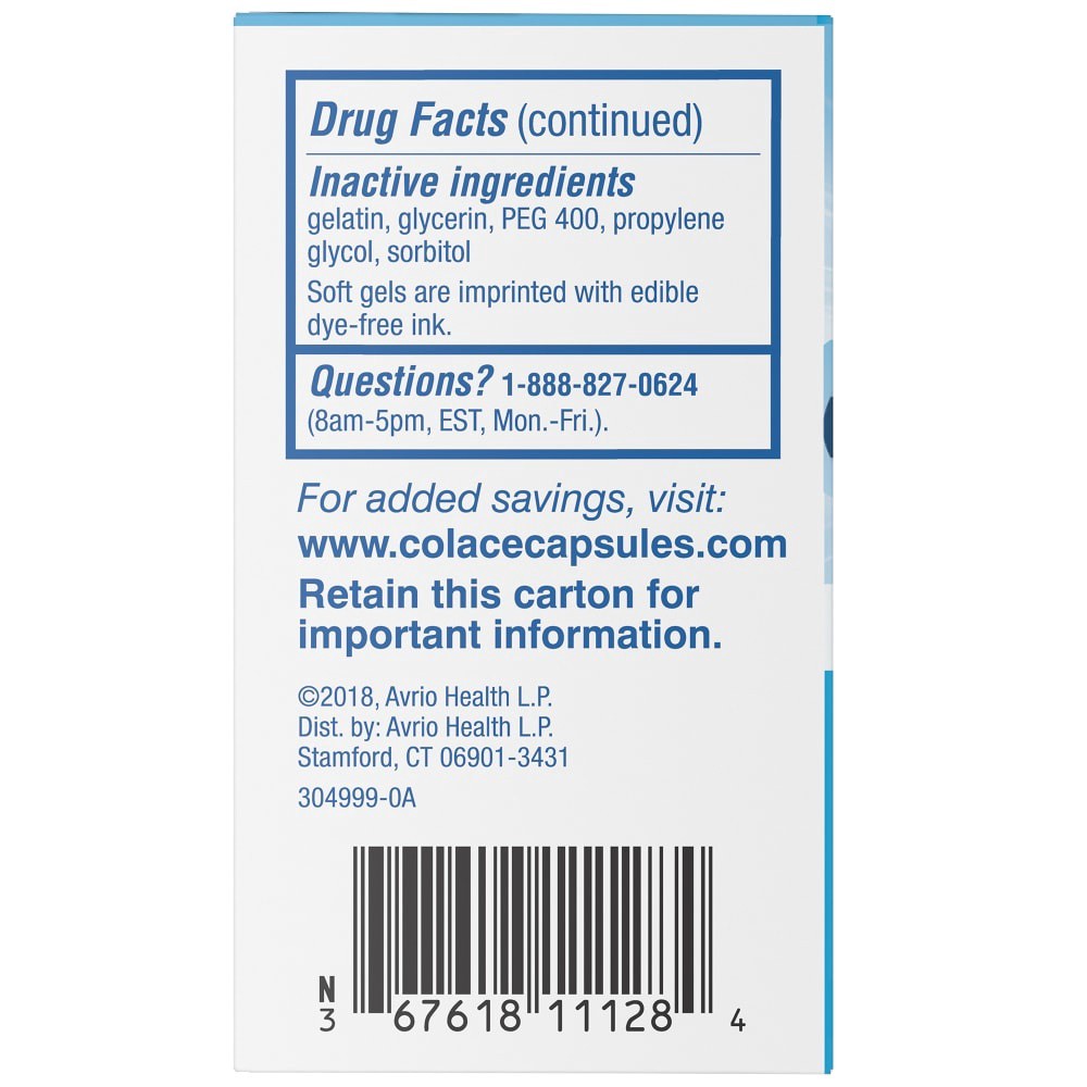 slide 2 of 5, Colace Clear Soft Gels, 28 ct; 50 mg