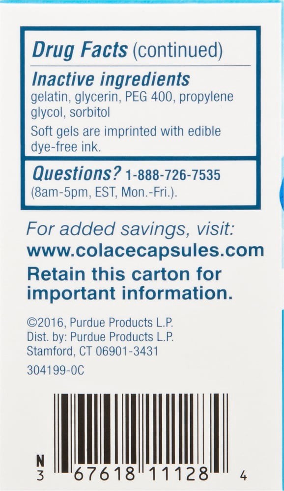 slide 3 of 5, Colace Clear Soft Gels, 28 ct; 50 mg