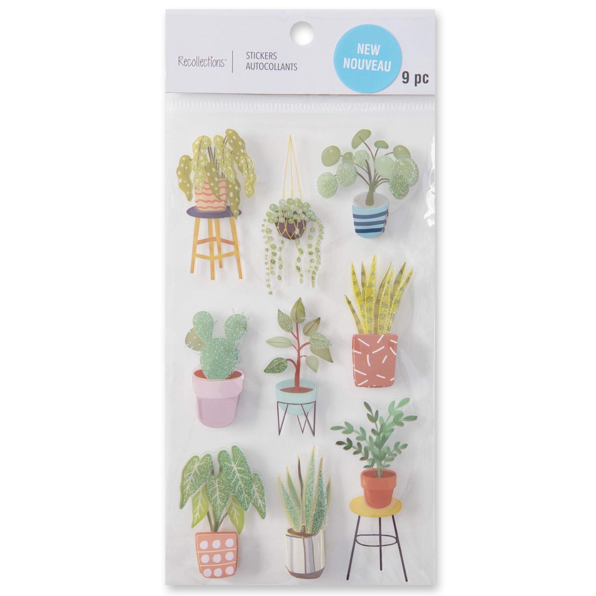 slide 3 of 6, House Plant Stickers By Recollections, 3.875 in x 7 in