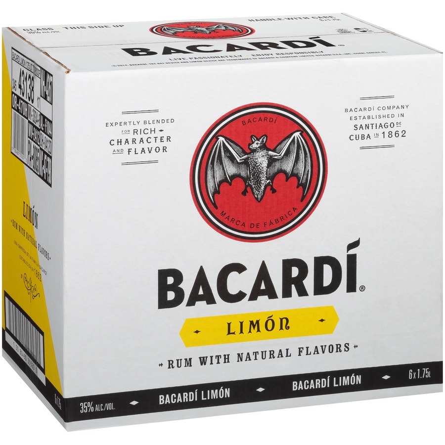 slide 2 of 6, Bacardi Limon Rum Bottle, 1.75 liter
