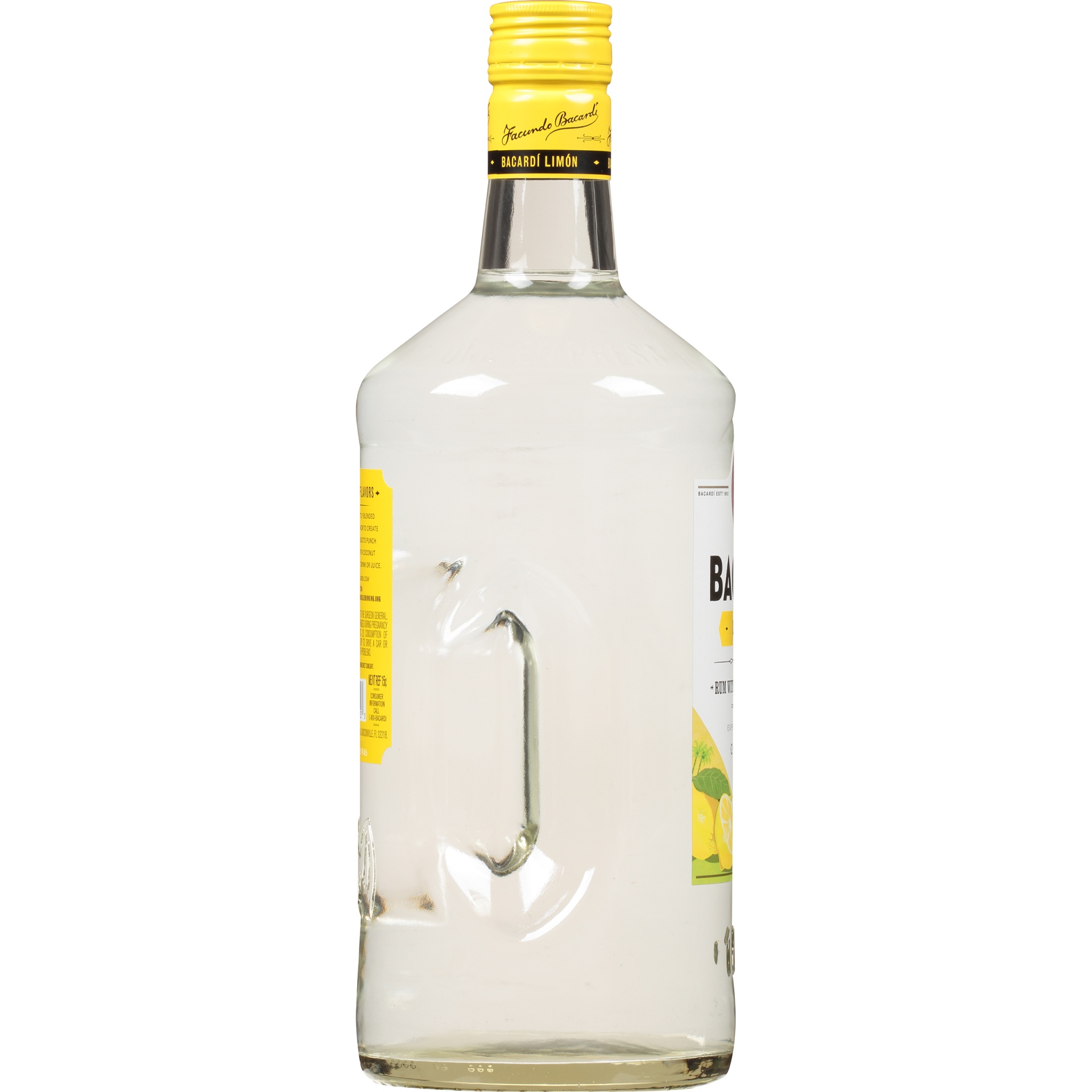 slide 4 of 6, Bacardi Limon Rum Bottle, 1.75 liter