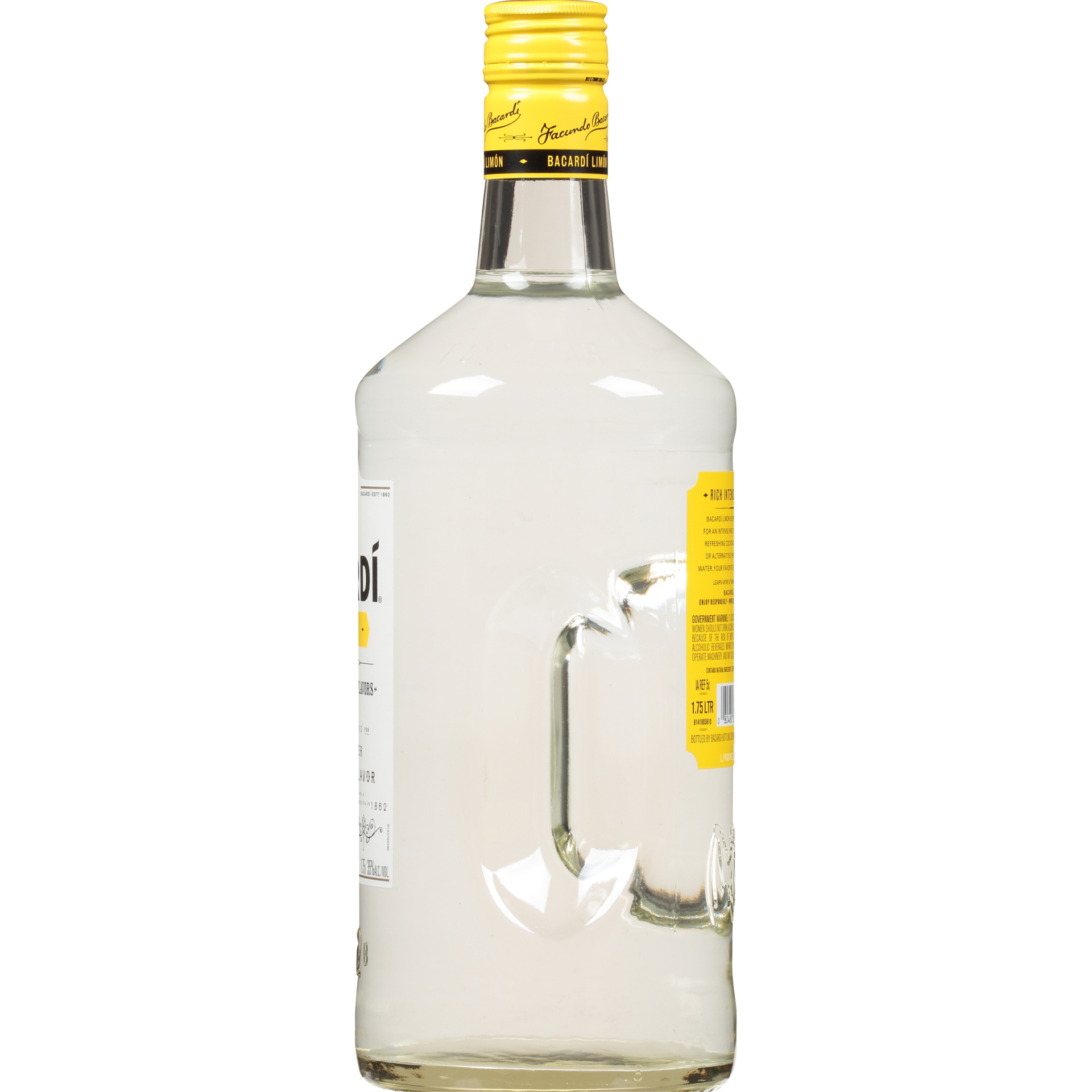 slide 5 of 6, Bacardi Limon Rum Bottle, 1.75 liter
