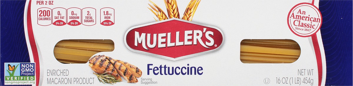 slide 5 of 9, Mueller's Fettuccine 16 oz, 16 oz