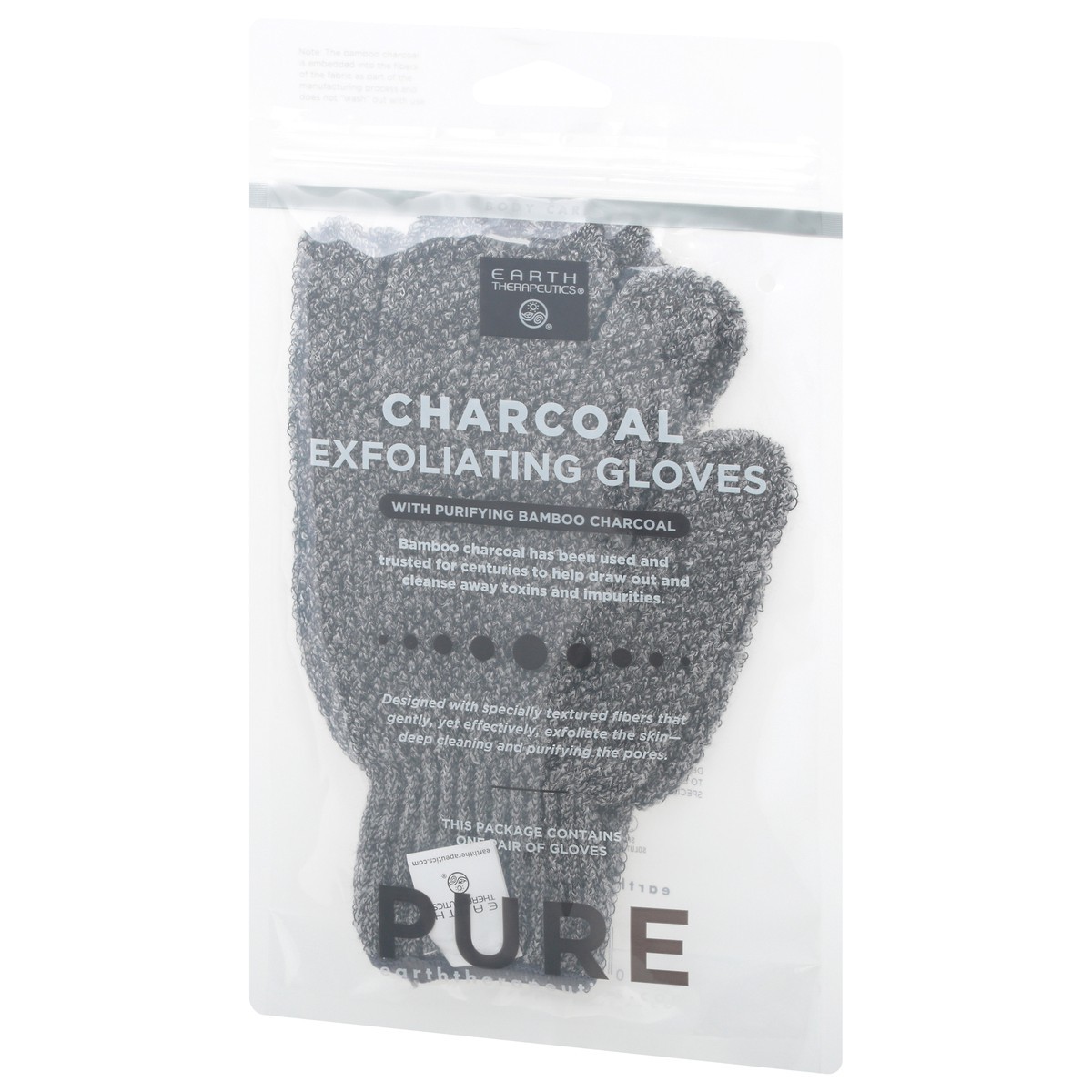 slide 3 of 9, Earth Therapeutics Exfoliating Gloves, Purifying, 1 ct