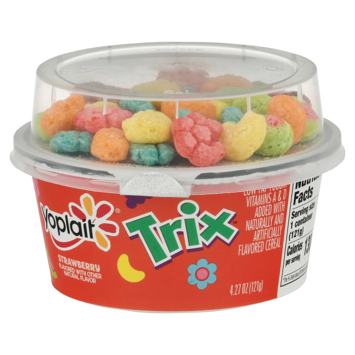 slide 7 of 11, Yoplait Strawberry Low Fat Kids Yogurt & Trix Cereal Snack, 4.27 OZ Cup, 4.27 oz