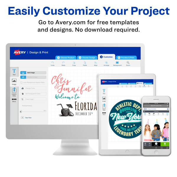 slide 4 of 6, Avery Inkjet Printer T-Shirt Transfer Paper, Letter Size, 12 ct