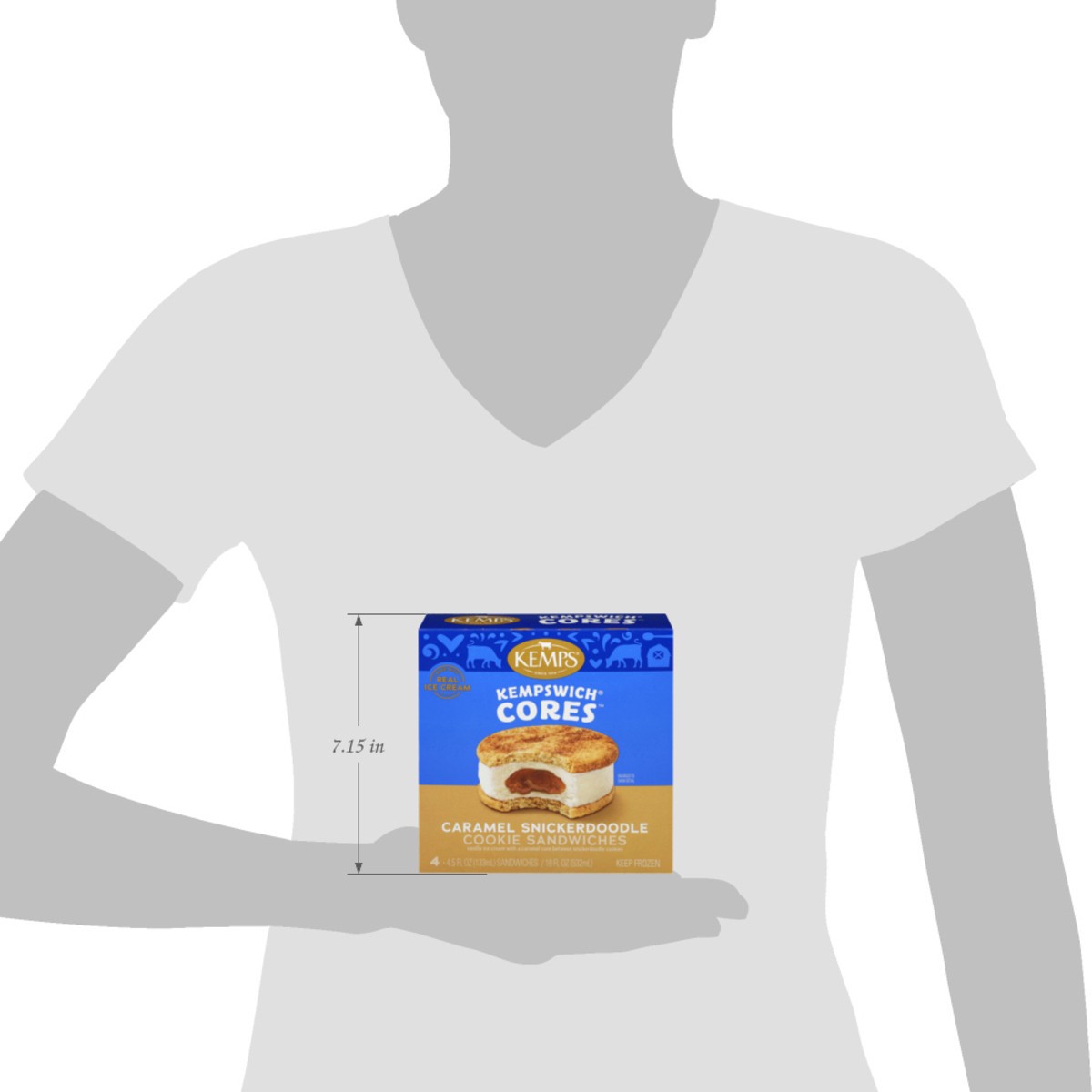 slide 2 of 13, Kemps Caramel Snickerdoodle Cookie Sandwiches 4 - 4.5 fl oz Sandwiches, 4 ct