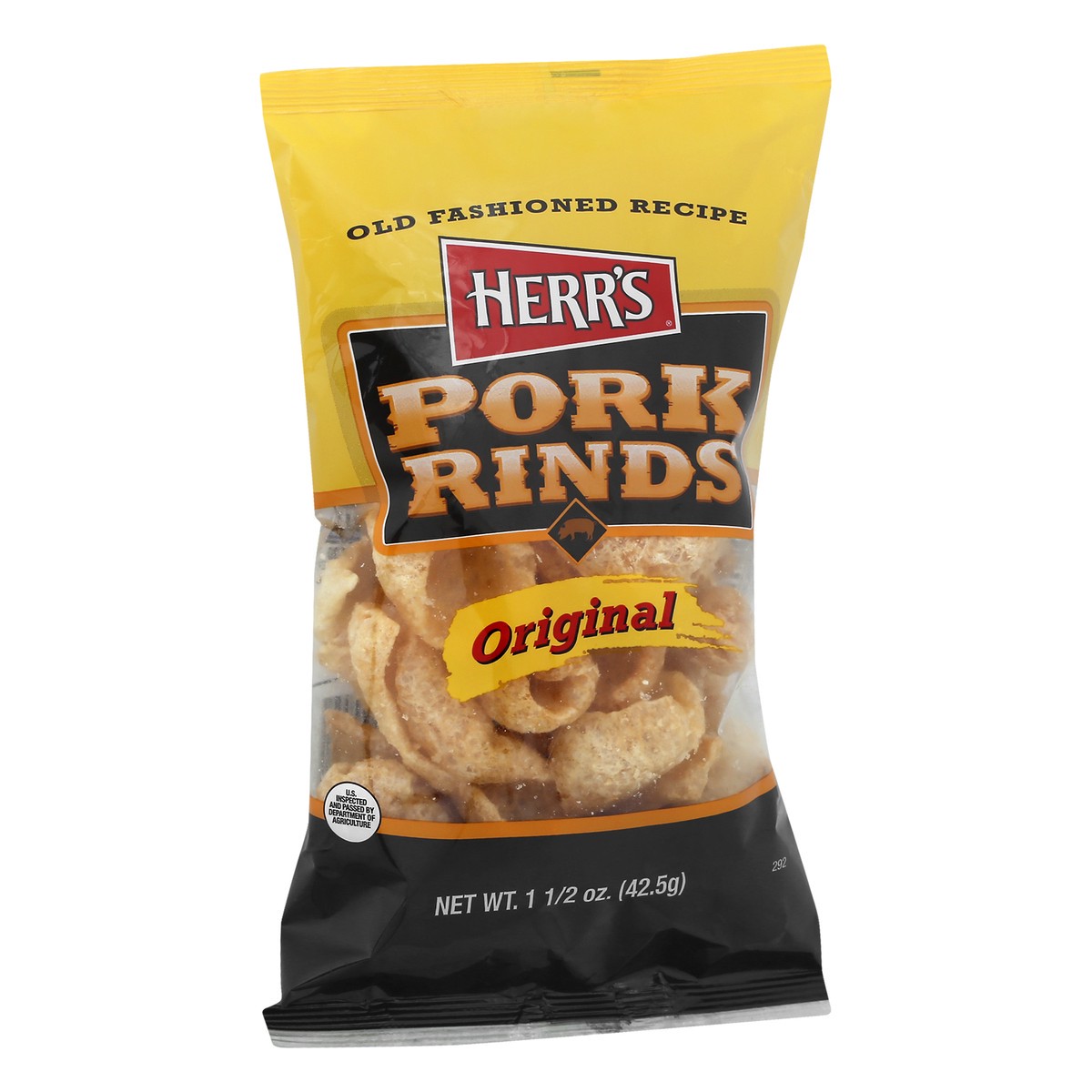 slide 2 of 10, Herr's Original Pork Rinds 1.5 oz, 1.25 oz