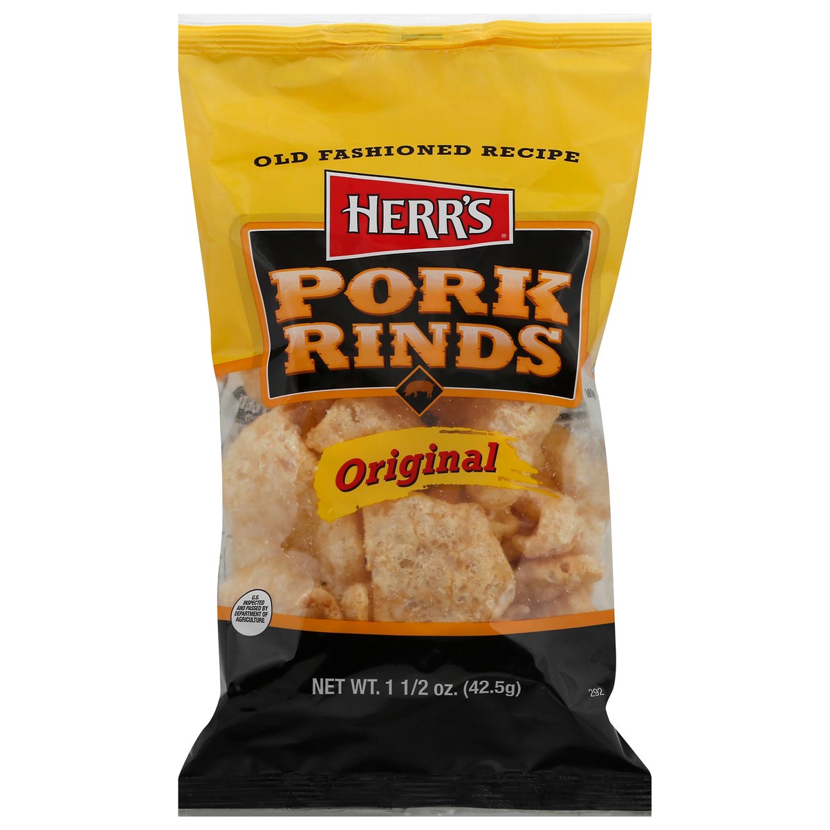 slide 1 of 10, Herr's Original Pork Rinds 1.5 oz, 1.25 oz