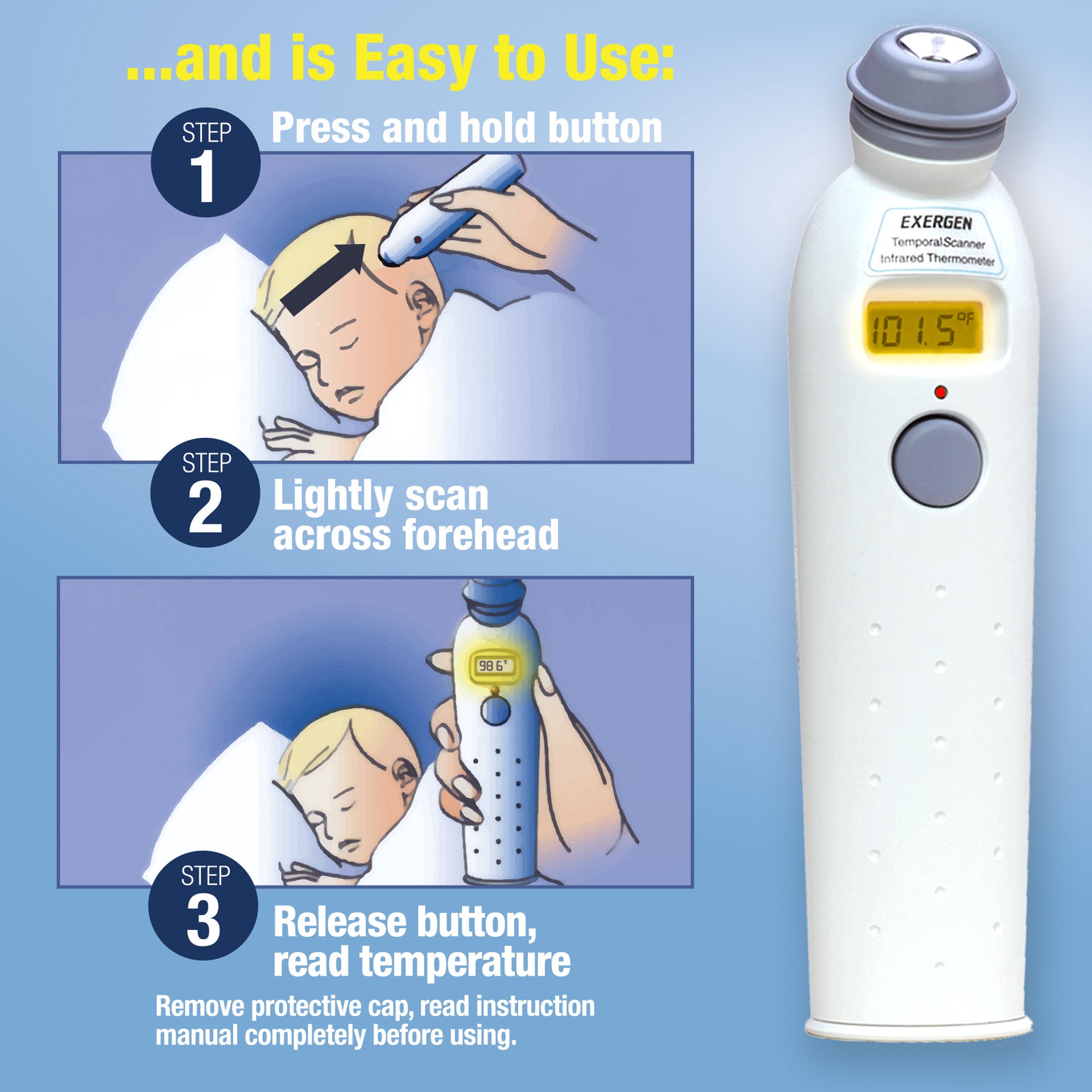 slide 2 of 2, Exergen Temporal Artery Thermometer, 