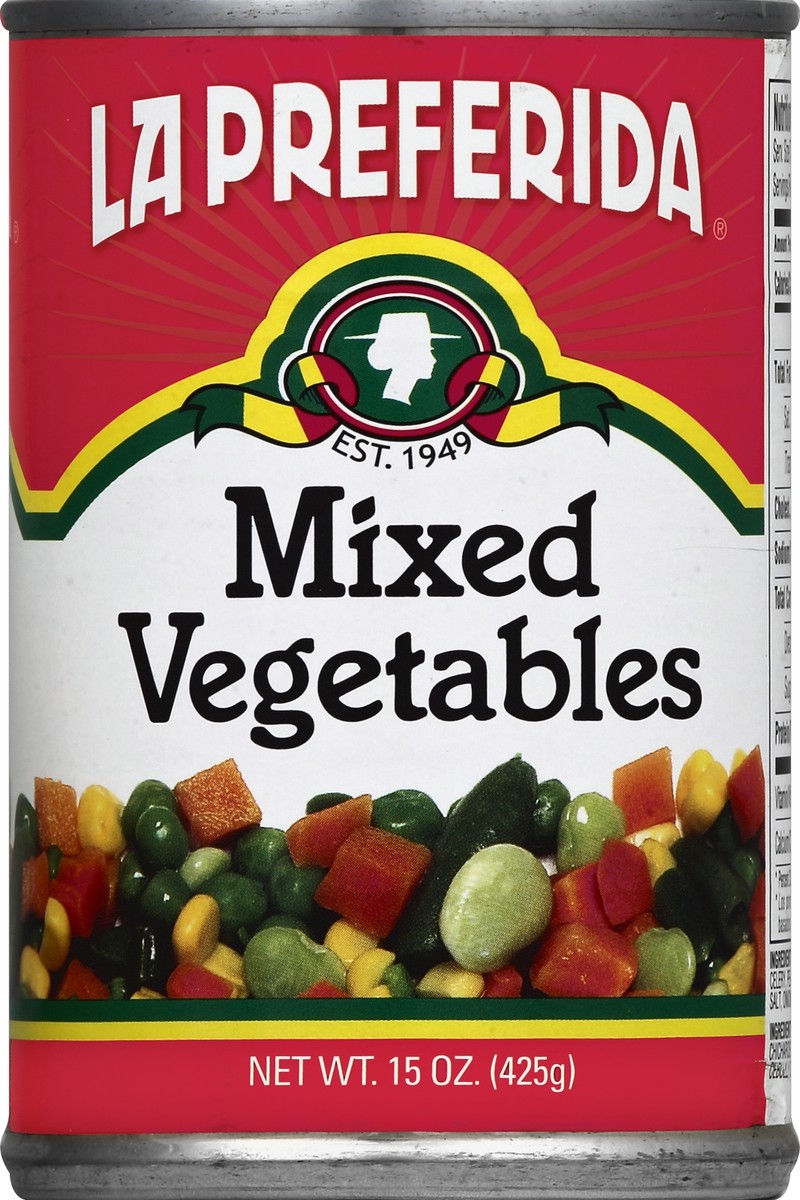 slide 2 of 2, La Preferida Mixed Vegetables 15 oz, 15 ct