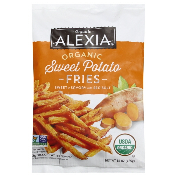 slide 1 of 1, Alexia Organic Sweet Potato Fries With Sea Salt, 15 oz