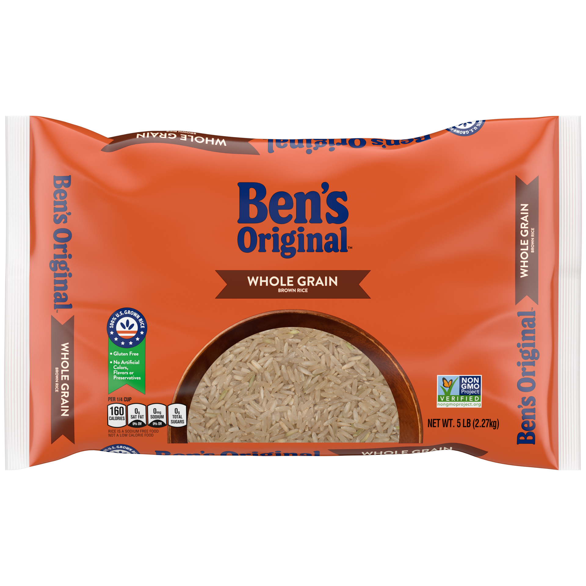 slide 1 of 4, Ben's Original BEN''S ORIGINAL™ Whole Grain Brown Rice, 5 lb., 5 lb