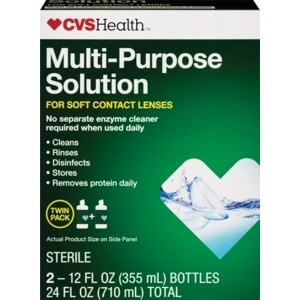 slide 1 of 1, CVS Health Multi-Purpose Solution For Soft Contact Lenses, 2 ct; 12 oz
