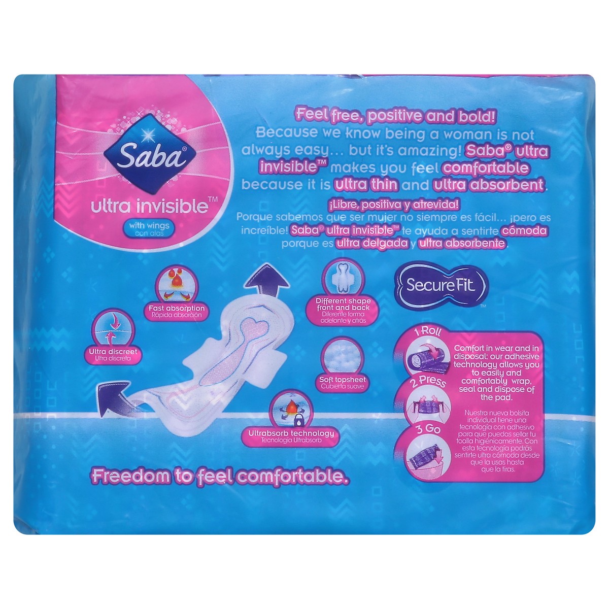 slide 14 of 14, Saba Extra Heavy Flow Ultra Thin Overnight Pads 14 ea, 14 ct