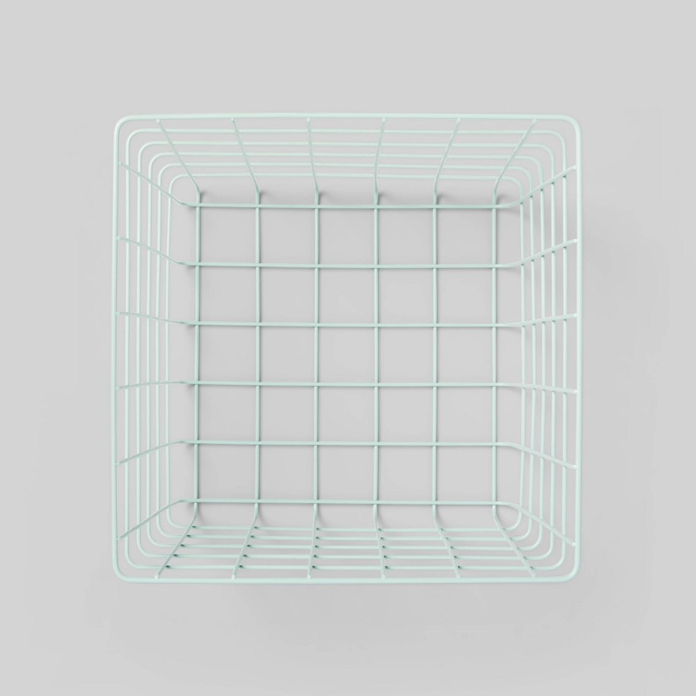 slide 3 of 4, Decorative Wire Basket Square Green - Brightroom, 1 ct