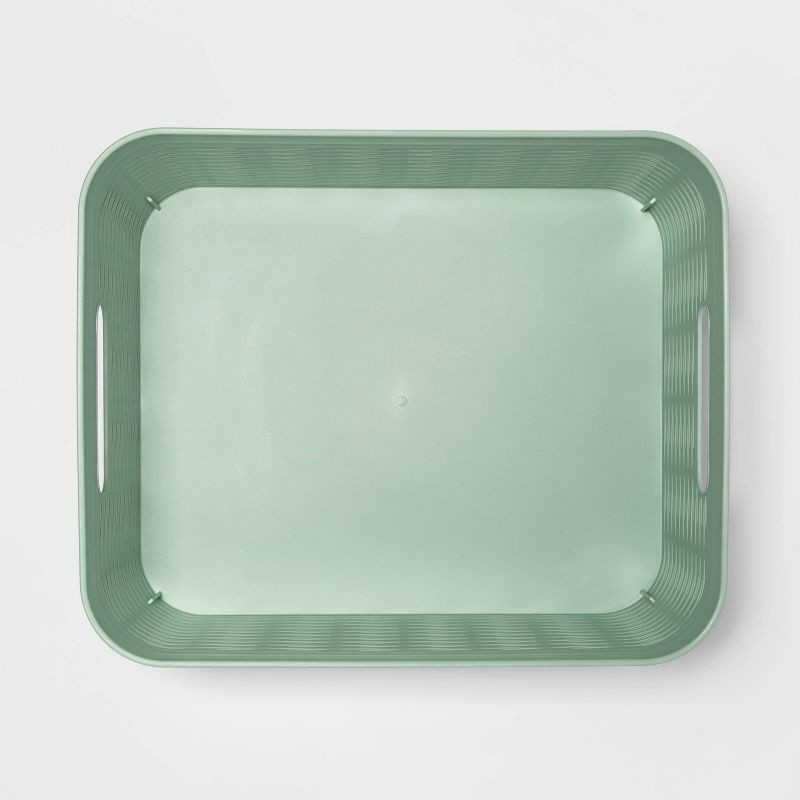 slide 3 of 3, Wave Medium Storage Bin Green - Brightroom™, 1 ct