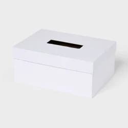 8"x5" Rectangle Shaped Valentine's Day Gift Box White - Spritz™