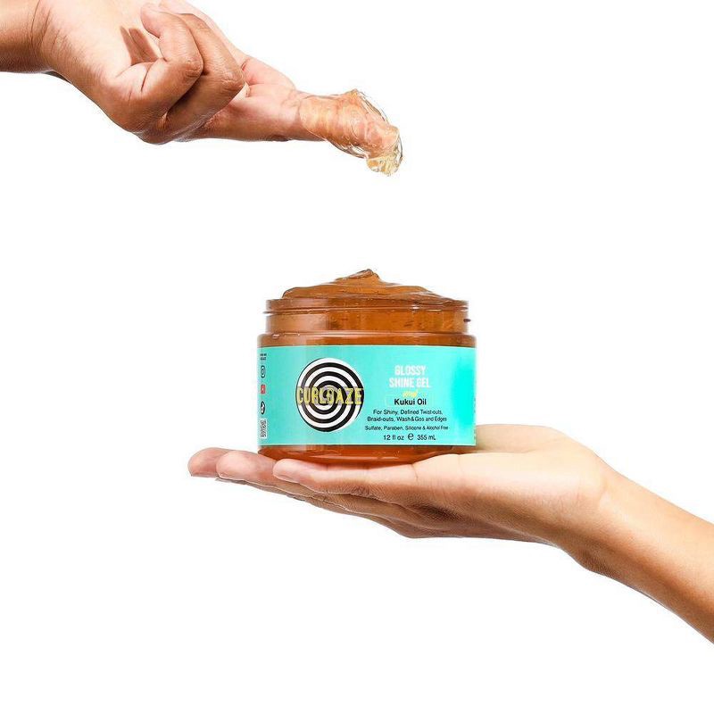 slide 3 of 5, CurlDaze Shine Gel with Kukui - 12 fl oz, 12 fl oz