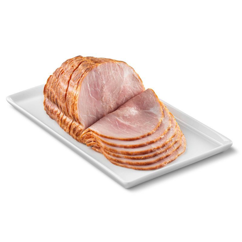 slide 2 of 3, Hickory Smoked Uncured Boneless Sliced Quarter Ham - price per lb - Good & Gather™, per lb