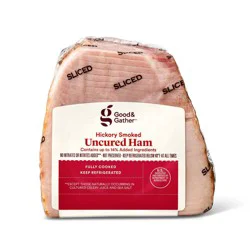 Hickory Smoked Uncured Boneless Sliced Quarter Ham - price per lb - Good & Gather™