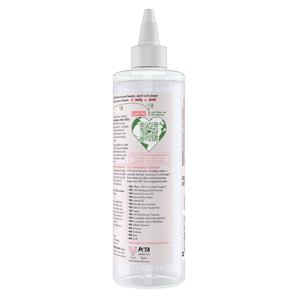 slide 8 of 8, Love Beauty and Planet Rose Water & Vitamin B3 Wavy Hair Micellar Shampoo - 9 fl oz, 9 fl oz