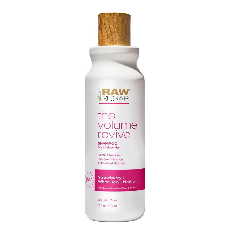 slide 1 of 7, Raw Sugar The Volume Revive Shampoo - Strawberry + White Tea + Nettle - 18 fl oz, 18 fl oz