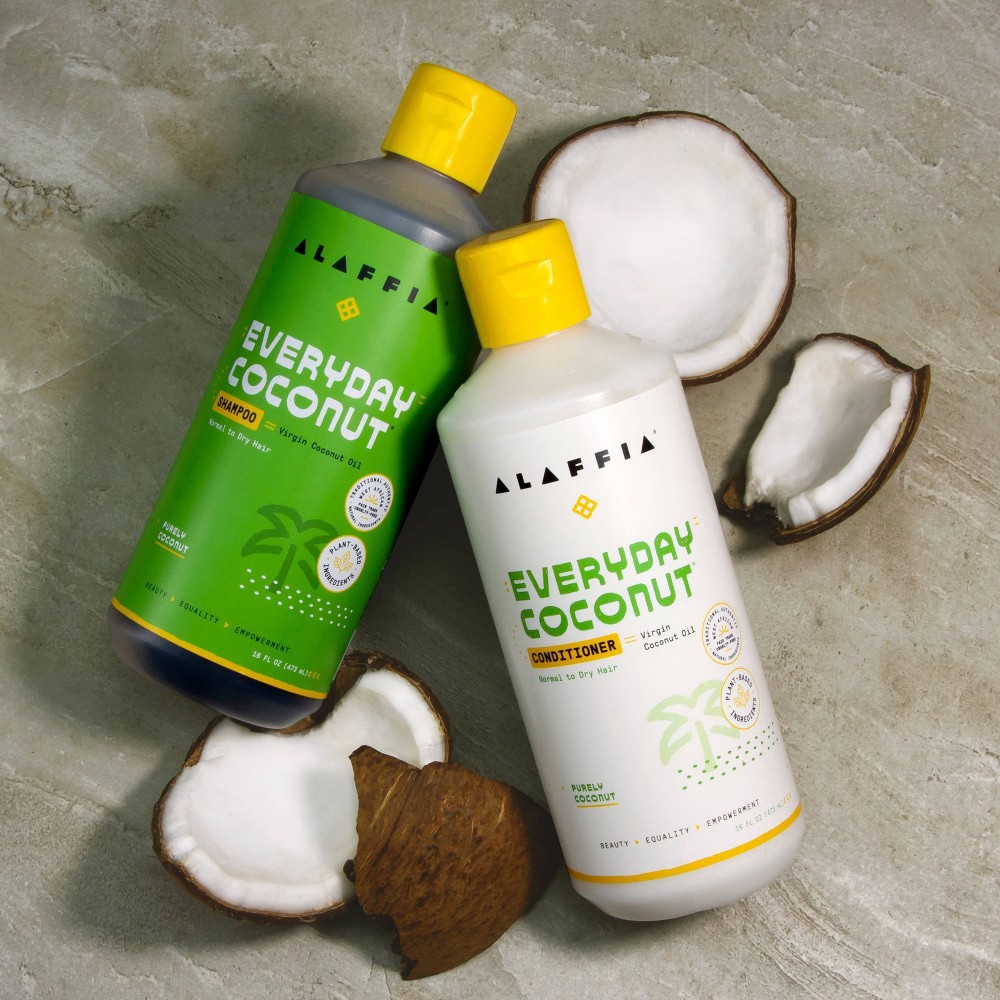 slide 2 of 5, Alaffia Everyday Coconut Purely Coconut & Ginger Shampoo - 16 fl oz, 16 fl oz