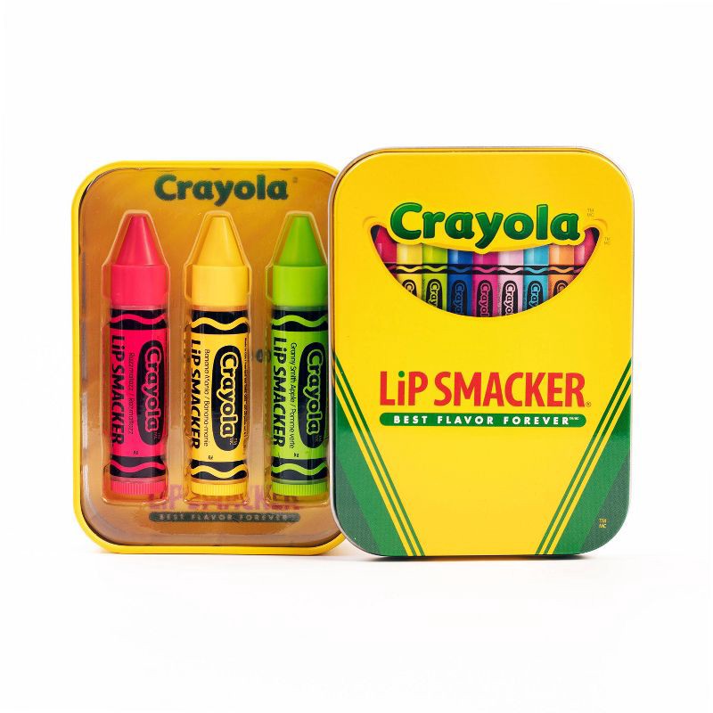 slide 2 of 3, Lip Smacker Tin - Crayola - 3pc - 1oz, 3 ct; 1 oz