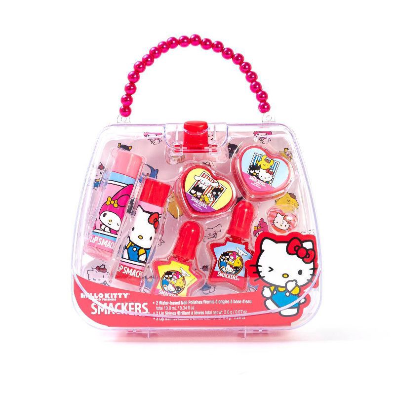 slide 1 of 4, Lip Smackers Hello Kitty Makeup Tote - 7ct, 7 ct