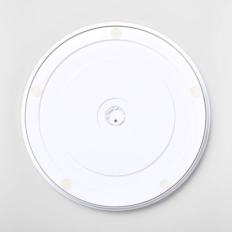 slide 4 of 5, 15" Lazy Susan Turn Table - Brightroom™: Non-Slip Kitchen Organizer, White, Plastic, Lifetime Warranty, 1 ct