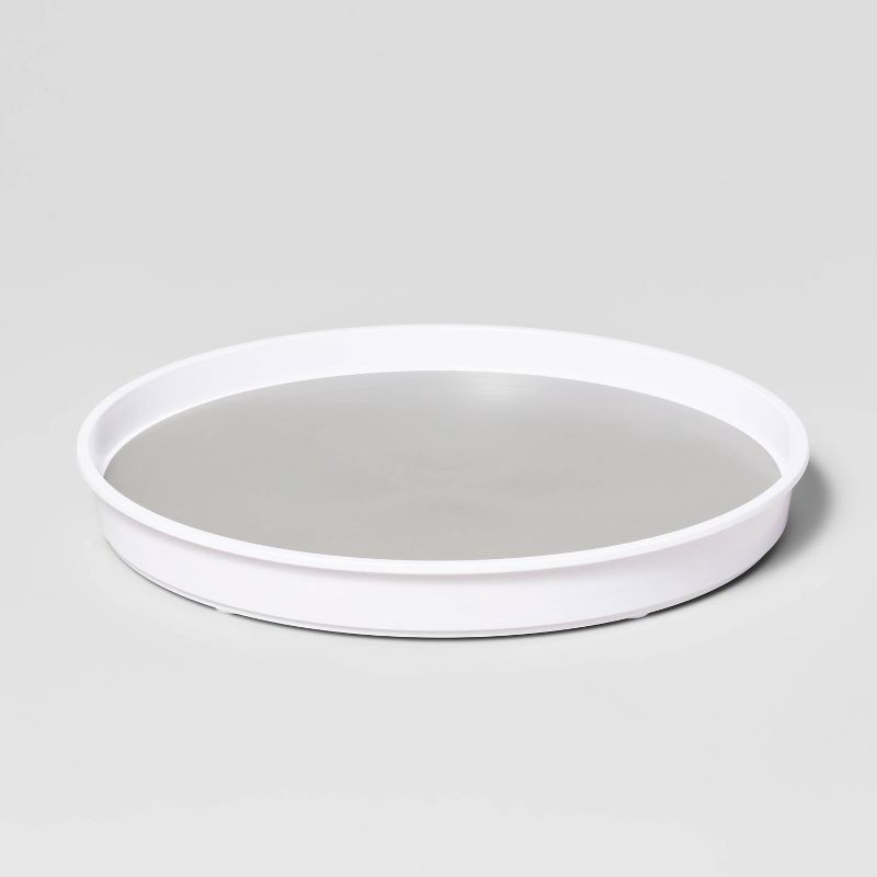 slide 1 of 5, 15" Lazy Susan Turn Table - Brightroom™: Non-Slip Kitchen Organizer, White, Plastic, Lifetime Warranty, 1 ct