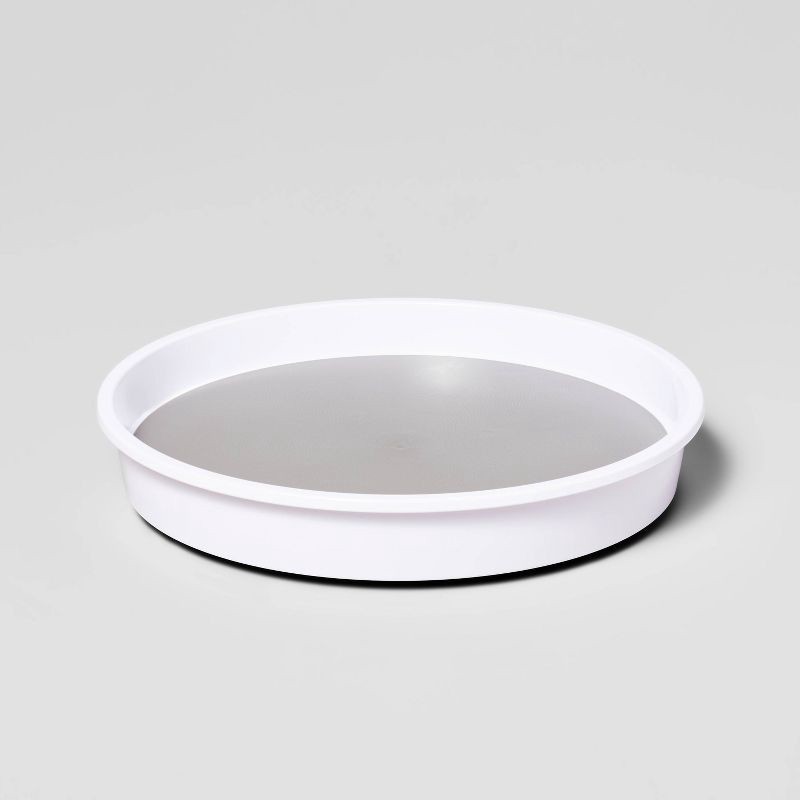 slide 1 of 5, 10" Lazy Susan Turn Table - Brightroom™: Non-Slip Kitchen Organizer, Spice & Pantry Storage, White Plastic, 1 ct