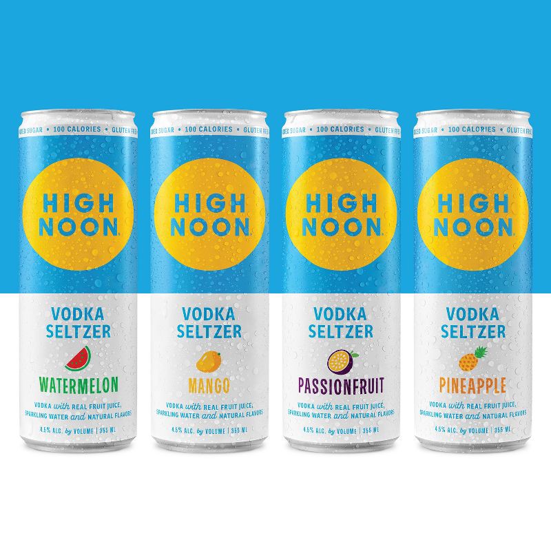 slide 6 of 8, High Noon Sun Sips Tropical Hard Seltzer Variety Pack - 8pk/355ml Cans, 8 ct, 355 ml