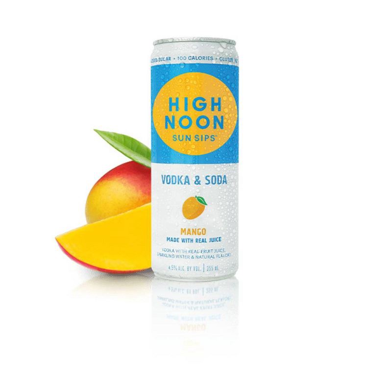 slide 3 of 3, High Noon Sun Sips Mango Vodka Hard Seltzer - 4pk/355ml Cans, 4 ct; 355 ml