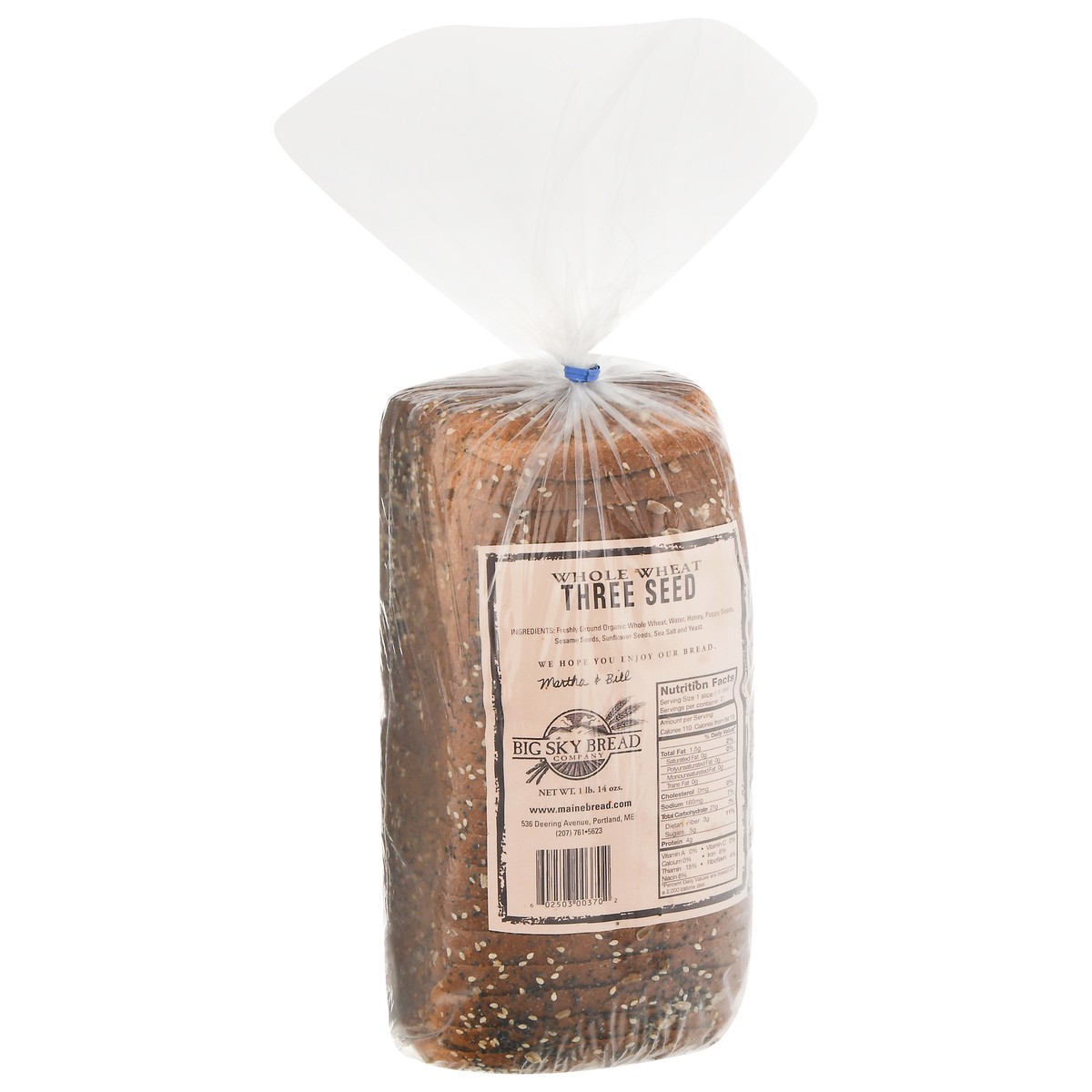 slide 2 of 9, Big Sky Bread Company Whole Wheat Three Seed Bread 30 oz, 30 oz