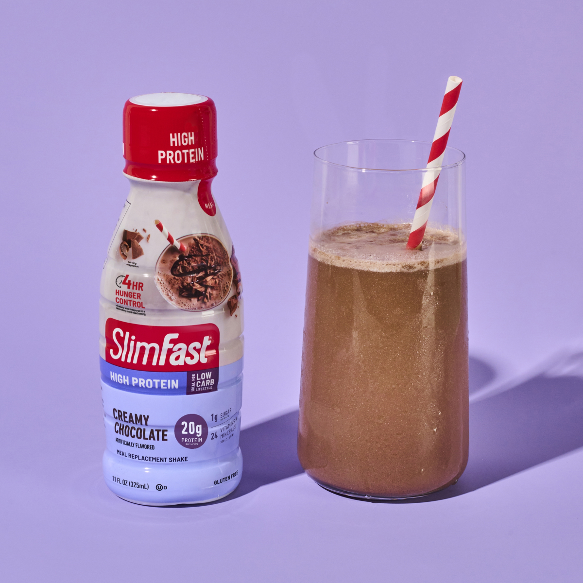 slide 2 of 6, SlimFast High Protein Creamy Chocolate Meal Replacement Shake 12 - 11 fl oz Bottles, 12 ct