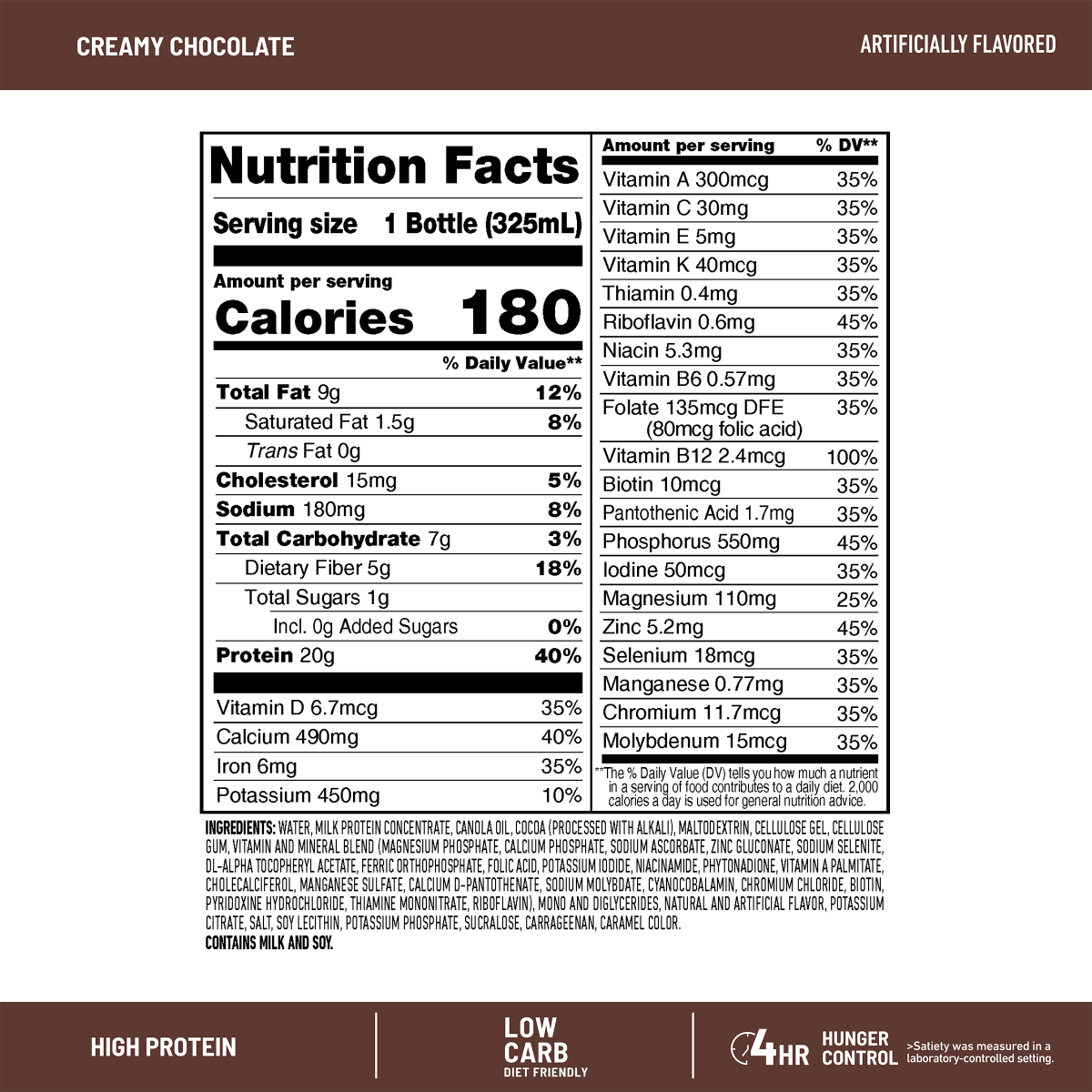 slide 5 of 6, SlimFast High Protein Creamy Chocolate Meal Replacement Shake 12 - 11 fl oz Bottles, 12 ct