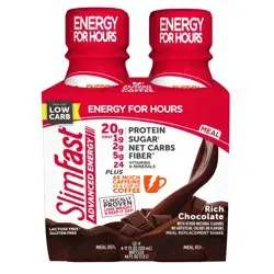 Slim Fast Slimfast Advanced Energy Meal Shake, Rich Chocolate