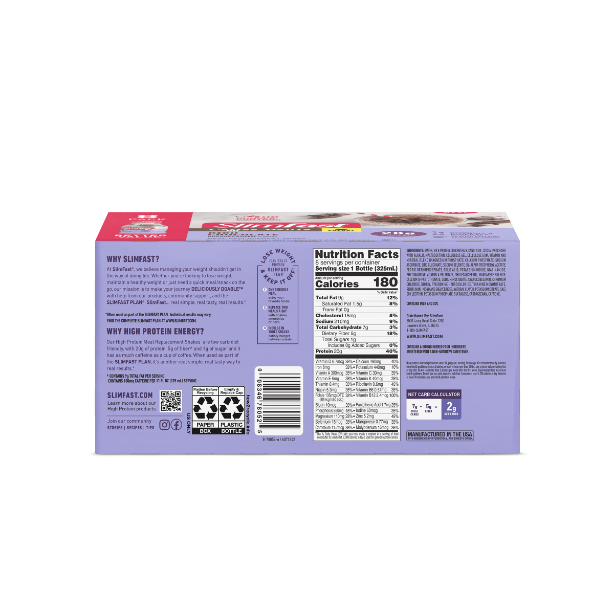 slide 5 of 5, SlimFast High Protein Rich Chocolate RTD Meal Replacement Shake, 11 fl oz