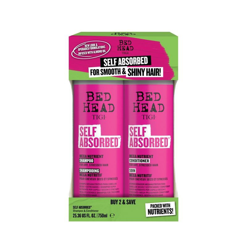 slide 1 of 6, TIGI Bed Head Self Absorbed Shampoo and Conditioner - 2pk - 25.36 fl oz/2ct, 2 ct, 25.36 fl oz, 2 ct