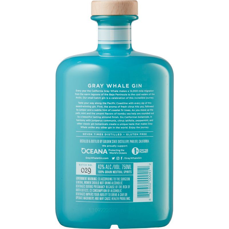 slide 6 of 11, Gray Whale Gin - 750ml Bottle, 750 ml