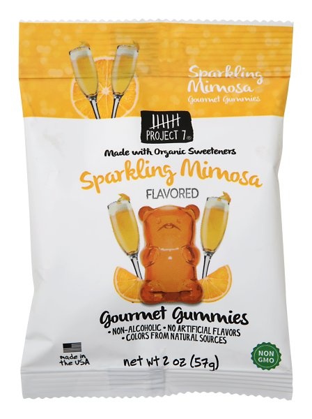 slide 1 of 8, Project 7 Gourmet Gummies, Sparkling Mimosa, 2 oz