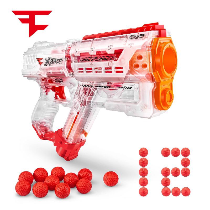 slide 1 of 8, X-Shot FaZe Clan Respawn with 12 Dart Balls by ZURU, 1 ct