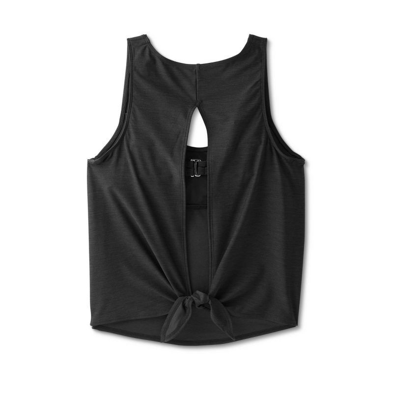 slide 2 of 2, Women's Tie Back Tankini Top - Kona Sol™ Black L, 1 ct