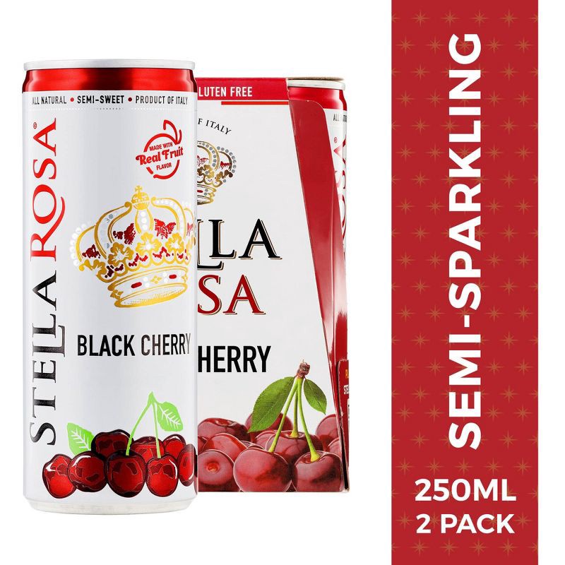 slide 2 of 9, Stella Rosa Black Cherry Red Wine - 2pk/ 250 mL, 2 ct; 250 ml